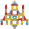 goki 58575 - Bausteine Set aus Buchenholz, bunte Bauklötze für Kreatives Spielen, Inklusive Baumwollbeutel, Spielzeug, 50er Set, ab 2 Jahre