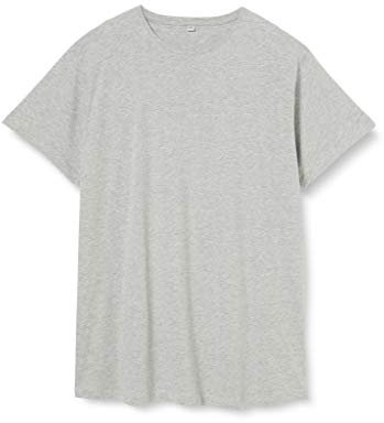 Build Your Brand Men's Shaped Long T-Shirt, Mens, T-Shirt, BY028, Heather Grey, M
