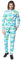 OppoSuits Herren Opposuits Crazy Prom Suits For Men – Flaminguy Anzug - Komplettes Set: Jackett, Hose und Krawatte, Blau, 56