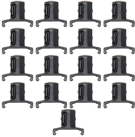 Ernst Manufacturing ERN8442 1/2 Inch Drive Dura-Pro Twist Lock Socket Clips – 15-Pack | Fits on Ernst Rail Socket Organizers | Holds Sockets Securely with Twist-Lock Mechanism | 96 Size Labels Include