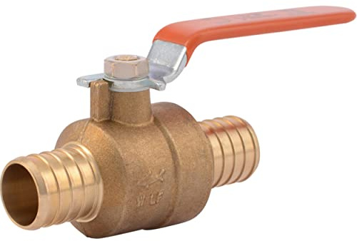 SharkBite 1 Inch Crimp Ball Valve, Brass Plumbing Fitting, PEX Pipe, PE-RT, 22463LFA