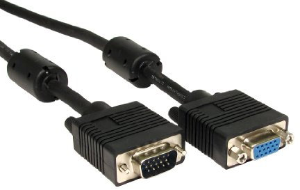 C4A® Fully Wired M-F 7m SVGA/VGA Cable - ALL 15 Pins Connected/Male to Female (Plug to Socket) / Shielded lead/Monitors, TV, Laptop etc