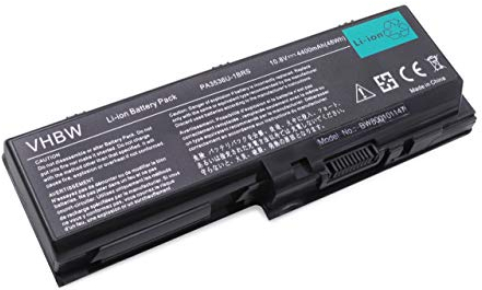 vhbw 1x Akku kompatibel mit Toshiba Satellite L350, L350D-10S, L350D, P200D, P200, L355D, L355 Notebook (4400 mAh, 11,1 V, Li-Ion)