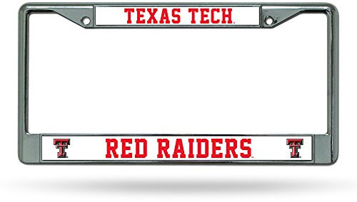 Rico Industries NCAA Texas Tech Red Raiders Premium Nummernschild, Chromrahmen, 30,5 x 15,2 cm