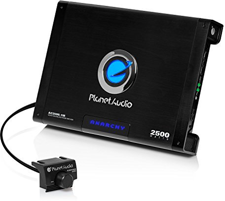 Planet Audio AC2500.1M Anarchy 2500 Watt, 2/4 Ohm Stabile Classe A/B, Monoblocco, Mosfet Car Amplificatore con Telecomando Subwoofer Control