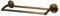 Bisk 00411 Deco Handtuchstange, für Zwei Handtücher, Antik-Messing-Optik, 67 x 14 x 7,5 cm