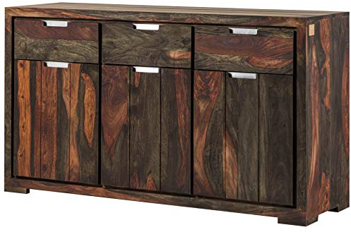 Palisander Massivmöbel geölt Sideboard Sheesham Holz massiv Massivholz Tambora Strong Grey #881