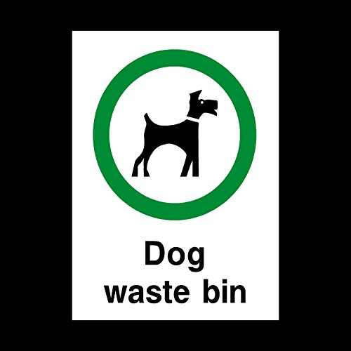 PPA24 Self Adhesive Dog Waste Bin Sign - Fouling Area/Security Guard/Clean it Up