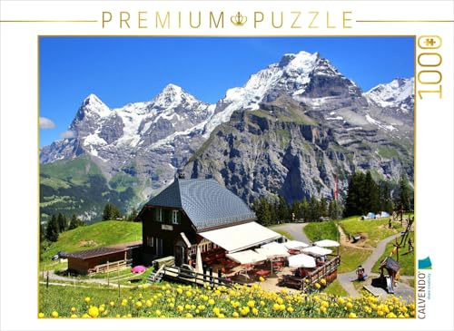 CALVENDO Puzzle Allmendhubel - Eiger-Mönch-Jungfrau - swissmountainview.ch | 1000 Teile Lege-Größe 64 x 48 cm Foto-Puzzle für glückliche Stunden