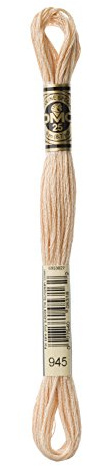 DMC 117-945 6 Strand Embroidery Cotton Floss, Tawny, 8.7-Yard, Pack Of 12