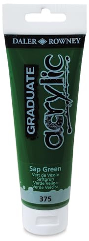 Daler-Rowney GA123120375 Graduate Acrylic Paint 120ml Sap Green