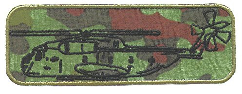 Aufnäher - Hubschrauber Military - 03277 - Gr. ca. 11,5 x 4 cm - Patches Stick Applikation