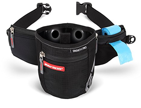 EzyDog SnakPak PRO Leckerlitasche - 750ml für Hundetraining mit Magnetverschluss - Farbe: schwarz