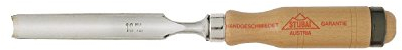 Stubai 360001 Firmer Gouge Chisel with Wooden Handle, Silver/Beige, 6 mm