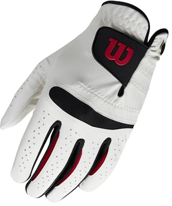Wilson Herren Golfhandschuh, Größe S, Rechts, MRH, Weiß, Feel Plus, WGJA00065S