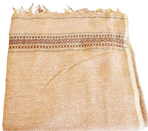 Desert Dress AFGHAN HERREN große Decke Wollschal langer Schal-Verpackungs-GESCHENK PATU WINTER HEAD NEU (Brown)