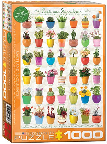 Eurographics Puzzle - Cactus and Succulents, 1000 Teile