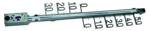 FACKELMANN Thermometer, Tecno, Kunststoff, 160mm, '-40°C bis +50°C, ohne Quecksilber, Made in Germany, schwarz