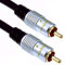 Pur cuivre desoxygéné Digital l'audio ou Composite câble Cinch Fiche Vers Fiche Plaqués Or 10 m [10 mètre/10m]