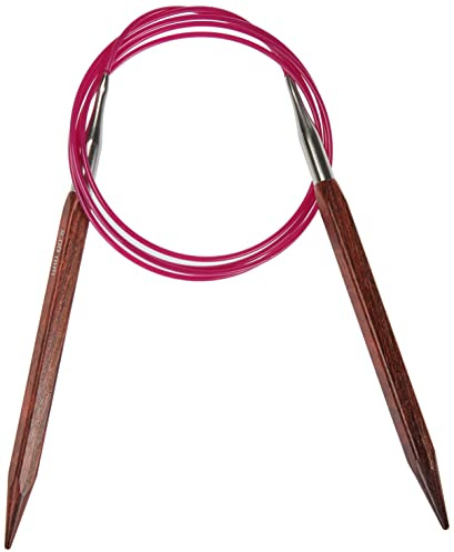 KnitPro 120 cm x 8 mm Cubics Fixed Circular Needles, Rosewood