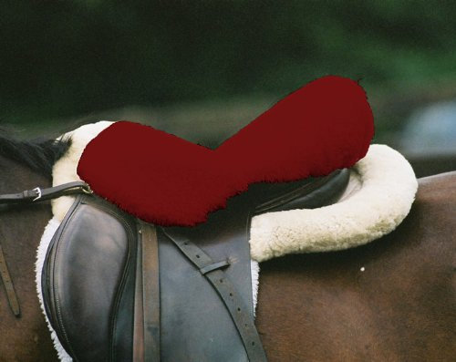 Engel Reitsport Lammfell Sattelsitzbezug englisch Farbe Bordeaux rot Grösse L (Sabez 1)