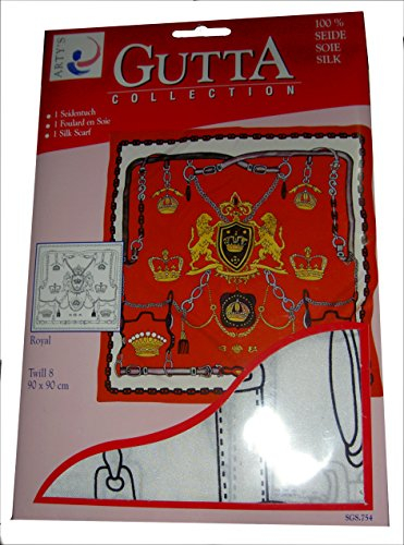 ARTY'S GUTTA COLLECTION - Motiv: Royal - Twill 8, ca. 90x90cm, rollierte Ränder (Gutta schwarz) …