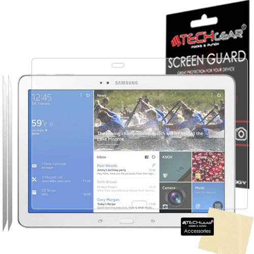 TECHGEAR [Pack of 2] ANTI GLARE Screen Protectors for Samsung Galaxy Tab Pro 10.1 Inch SM-T520 with 3G/LTE SM-T525 - MATTE LCD Screen Protectors Covers With Cleaning Cloth & Application Card