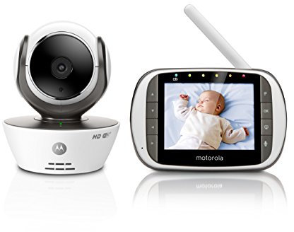 Motorola MBP853CONNECT - Monitor de video para bebés con unidad de mano de 3.5 pulgadas y aplicación conectada Wi-Fi Hubble para teléfonos inteligentes y tabletas