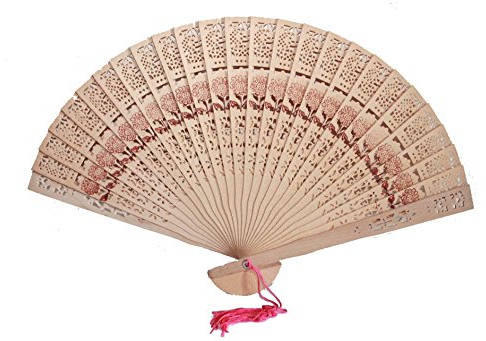 AAF Nommel®, 1 STK Sommer Hand Ornamente Fächer aus Sandelholz mit leichtem Duft, Nr. 088