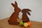 Osterhase Osterhasen-Deko Hase Ostern Osterdekoration Deko Osterdeko küssende Hasen Edelrost Rost Metall Deko-Idee Rostfigur Gartendeko Dekoration Osterdeko Dekohase Geschenk-Idee Ostergeschenk