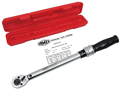 Famex 10869 Drehmomentschlüssel, 20-110 Nm, 10 mm (3/8-Zoll)-Antrieb, für Rechts-/Links-Messung