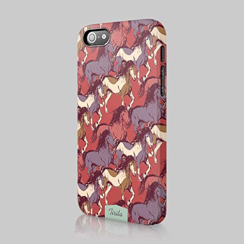 Tirita Phone Case Compatible with iPhone 6 & 6s Hard Cover Western Horses Cactus