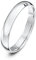 Theia Unisex Ehering Platin, massive ovale Form, poliert, 3mm - Größe 50 (15.9)