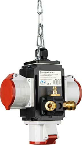 as - Schwabe MIXO Energiewürfel - Hängeverteiler - Stromverteiler - 3 CEE Steckdosen (400V/32A/5-polig) - mit Druckluftanschluss - Anschlussfertig verdrahtet - IP44 - Made in Germany, 60730
