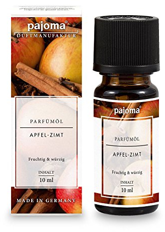 pajoma® Duftöl 10 ml, Apfel-Zimt - Weihnachtsöl/Weihnachtsduft | feinstes Parfümöl für Aromatherapie, Duftlampe, Diffuser | Premium Qualität