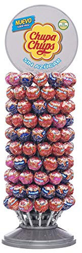 Chupa Chups Sin Azúcar, Caramelo con Palo de Sabores Variados, Rueda de 120 unidades de 11 gr. (Total 1.320 gr.)