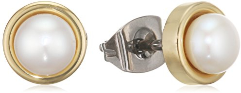 Boccia Damen-Ohrstecker Titan Perle weiß - 0594-02