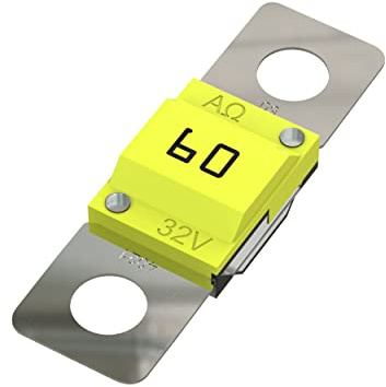 Auprotec® MIDI fusible de alto voltaje atornillable 40A - 100A selección: 60A Ampere amarillo, 3 piezas