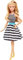 Barbie Mattel DVX68 - Fashionistas Puppe mit schwarz-weiß gestreiftem Outfit, Ankleidepuppen