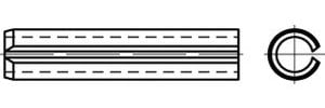 DIN 1481/ISO 8752 Spannstifte, schwere Ausführung Federstahl 21 x 65 S 10 Stk