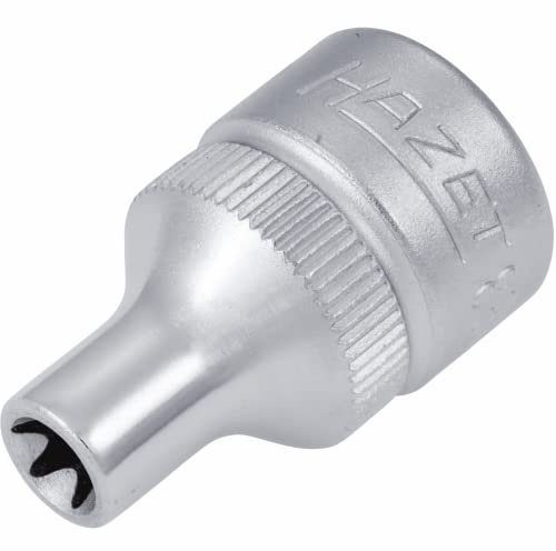 HAZET Steckschlüsseleinsatz 880-E6, 3/8 Zoll (10 mm) Vierkant, TORX 5.74 mm | 3/8 Zoll (10 mm) Vierkant hohl, Antrieb 3/8 Zoll (10 mm) Vierkant hohl, Abtrieb Außen TORX Profil, Chrom-Vanadium, 22 g