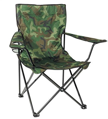 Mil-Tec Klappstuhl Woodland mit Stahlgestänge