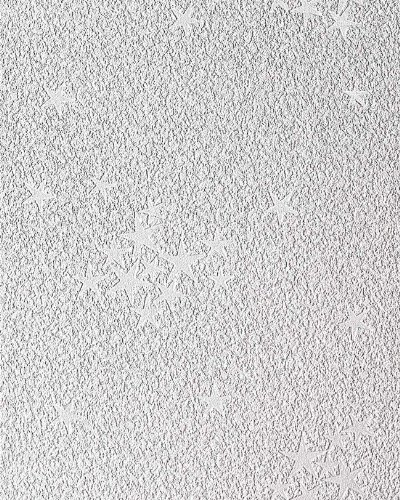 Kindertapete Sternentapete EDEM 533-30 Decken Wand Tapete Weiss leuchtende Sterne