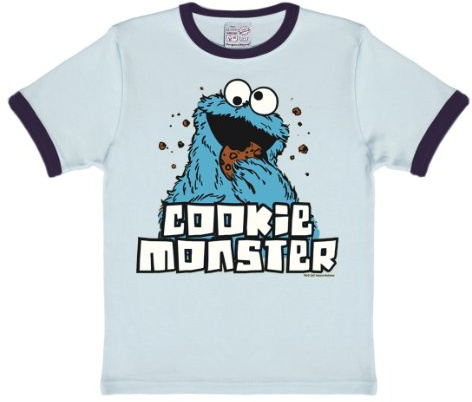 Logoshirt® Sesamstrasse Krümelmonster T-Shirt Kinder | Offiziell lizenzierter Sesamstrasse-Fanartikel, 100% Baumwolle, lustiges T-Shirt für Krümelmonster-Fans, Mädchen und Jungen