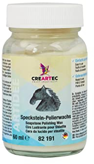 CREARTEC Speckstein-Polierwachs - Ideal zur Behandlung von Specksteinoberflächen - Füllmenge: 60 ml - Made in Germany