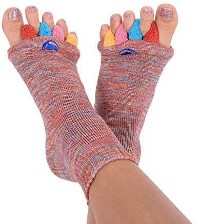Happy Feet Original Fußausrichtungssocken mit Zehentrenner MULTICOLOR M