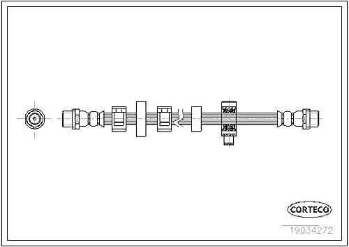 Corteco 19034272 Bremsschlauch vorne links | 19034272 passend für Transporter | 19034