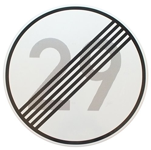 ORIGINAL Verkehrszeichen 282 ENDE 29 km/h für den 30 Geburtstag Geburtstagsschild Straßenschild Verkehrsschilder Schild Schilder Straßenzeichen Straßenschilder Geburtstagsgeschenk Straßenschilder
