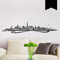WANDKINGS Wandtattoo Skyline Rostock mit Fluss 100 x 19 cm - Schwarz - 35 Farben zur Wahl