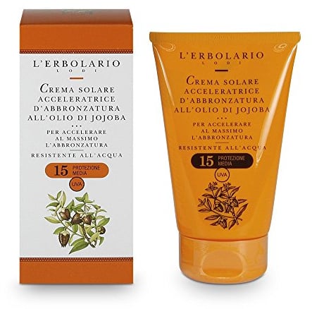 L'Erbolario, Crema Solare Corpo Acceleratrice d'Abbronzatura, Stimola la Melanina, SPF 15, 125 ml